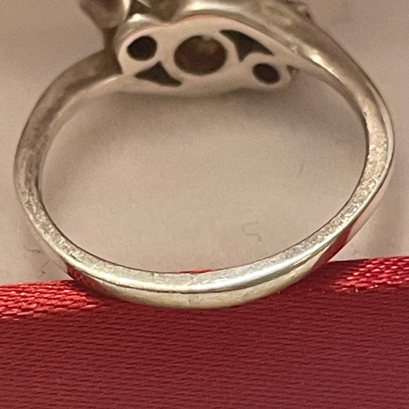 Sterling Silver Genuine Opal and Ruby Ring - Picture 4 of 6